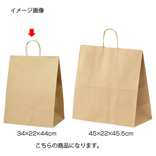 丸ひも ローコストタイプ 茶無地 34×22×44 50枚【店舗什器 小物 ディスプレー ギフト ラッピング 包装紙 袋 消耗品 店舗備品】【厨房館】