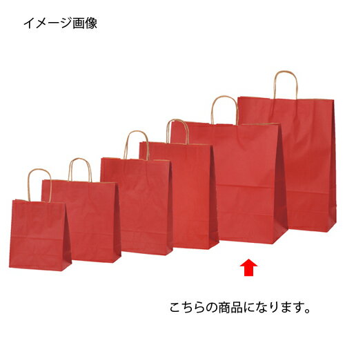 【まとめ買い10個セット品】 カラー手提げ紙袋 レッド 45×22×45.5 200枚【店舗什器 小物 ディスプレー ギフト ラッピング 包装紙 袋 消耗品 店舗備品】【厨房館】