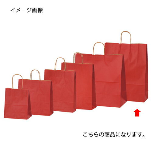 カラー手提げ紙袋 レッド 38×15×50 200枚【ラッピング用品 紙袋 手提げ紙袋（無地） カラー手提げ紙袋 レッドHEIKO 紙袋 25チャームバッグ】【店舗什器 小物 ディスプレー ギフト ラッピング 包装紙 袋 消耗品 店舗備品】【厨房館】