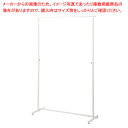 【まとめ買い10個セット品】オーバーハングタイプ ハンガーラック W120cm 角パイプ ホワイト 61-779-20-2 【厨房館】