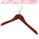 【まとめ買い10個セット品】木製ハンガーブラウン平型W38cm 60本 61-799-19-3 【厨房館】