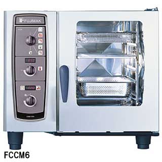 商品概要●商品名:フジマック コンビオーブン FCCMシリーズ 電気式 W847×D771×H757●メーカー型番:FCCM6●外形寸法:間口847mm×奥行771mm×高さ757mm●電源:3P200V●総合消費電力:10.1kW(50/60Hz)●定常時最大線電流:27.4A●給水接続:20A●排水接続:直径50●収容数:6枚(1/1)●段数:6●製品質量:99kg●スチーミング、ホットエアー、コンビスチーミング、バリオスチーミング、リヒーティングの調理モードを搭載しています。●芯温コントロールシステムにより、食材内部の温度で調理を管理することができます。(20〜99℃)●調理条件を9献立、3ステップまで設定できるプログラムクッキング機能が付いています。●ホットエアーモード(120〜250℃)での調理中に、一時的に湿度をプラスしたい場合に利用する手動加湿機能が付いています。●自動蒸気浄化システムにより、蒸気を常に新鮮に保ちます。※調理時間設定範囲:1分〜24時間業務用厨房機器「フジマック」業務用厨房機器のメーカー「フジマック」は、50年以上にわたる豊富なノウハウをもとに、お客様の理想の厨房作りをお手伝いしています。新店舗開業時の御見積や一括ご注文の際はご連絡ください。施設補助金申請用のお見積もり一式等、その他必要書類　御請求書・領収書　など柔軟に発行可能です。なお、株式会社フジマック社の商品は商品ページに掲載されている商品画像が、複数の商品と共有して使用している物もございます。購入の際にご注意ください。ご不明な点がございましたら、お気軽に当店までお問い合わせください。 厨房機器なら開業支援 当店にお任せください！開業支援 当店では業務用・店舗用の厨房器材をはじめ、飲食店や施設、イベント等で使われる定番アイテムをいつも格安・激安価格で販売しています。飲食店経営者様・施工業者様、資材・設備調達に、是非とも開業支援 当店をご用命くださいませ。 　---------------------------------------------------------------------------こちらの商品は、ご注文後1週間以内に配送の日程についてのご連絡を致します。ご不在、弊社からの連絡メールの不達などでご連絡がとれないお客様のご注文に関しては一旦キャンセルとさせて頂き再度ご相談させて頂くこともございます。また、銀行振込を選ばれたご注文で1週間以内にご入金がない場合、一旦キャンセルとさせて頂きますのであらかじめご了承ください。---------------------------------------------------------------------------