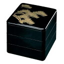 6.0寸重 黒 松 3段【お重 重箱 おせち 正月】【厨房館】