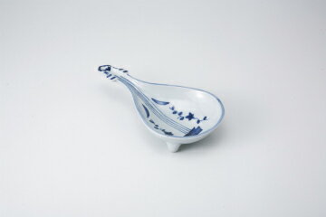 和食器 染付琵琶 向付(幸兵衛窯) 37K034-10 まごころ第37集 【キャンセル/返品不可】【厨房館】