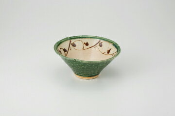 【まとめ買い10個セット品】和食器 織部唐草 三ツ押反鉢 37K085-09 まごころ第37集 【キャンセル/返品不可】【厨房館】