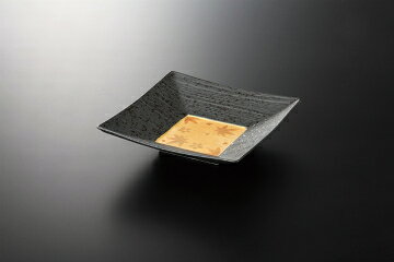 【まとめ買い10個セット品】和食器 金彩春秋黒 線彫角6.0皿 37K079-07 まごころ第37集 【キャンセル/返品不可】【厨房館】