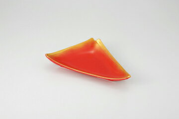 和食器 赤釉金吹 重ね三角皿 37K079-13 まごころ第37集 【キャンセル/返品不可】【厨房館】
