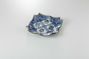 【まとめ買い10個セット品】和食器 呉須漢詩 隅切角皿 37K036-24 まごころ第37集 【キャンセル/返品不可】【厨房館】