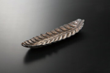 和食器 熔岩流 リーフ長皿 37K012-03 まごころ第37集 【キャンセル/返品不可】【厨房館】