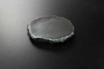 和食器 黒吹 岩高台皿(大) 37K016-14 まごころ第37集 【キャンセル/返品不可】【厨房館】