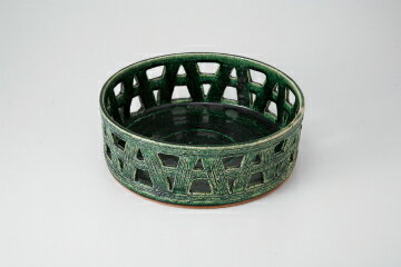 和食器 手造り織部 カゴメ鉢(小) 37K024-10 まごころ第37集 【キャンセル/返品不可】【厨房館】