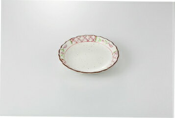 和食器 間取赤絵 波渕4.0皿 37K056-03 まごころ第37集 【キャンセル/返品不可】【厨房館】