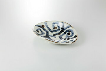 Oval Dishes - 【38K317-13】錆点太唐草 楕円盛鉢まごころ第38集【キャンセル/返品不可】【 おしゃれ 食器 テーブルウェア 業務用 居酒屋 レストラン 喫茶店 ホテル 家庭用】【厨房館】