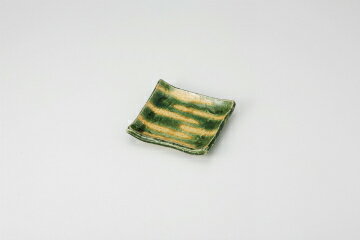 Metallic - 【38K262-09】黄瀬戸ライン たたき角小皿まごころ第38集【キャンセル/返品不可】【 おしゃれ 食器 テーブルウェア 業務用 居酒屋 レストラン 喫茶店 ホテル 家庭用】【厨房館】