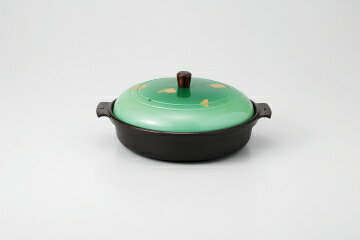 和食器 金彩緑木製ツマミ 深型陶板 37K441-03 まごころ第37集 【キャンセル/返品不可】【厨房館】