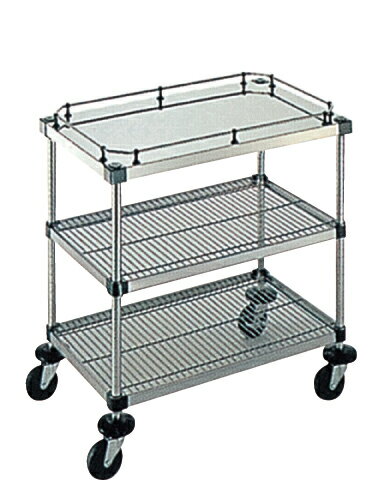 弁慶シェルフワゴン 3段 6-3-GB-2M-7【厨房館】