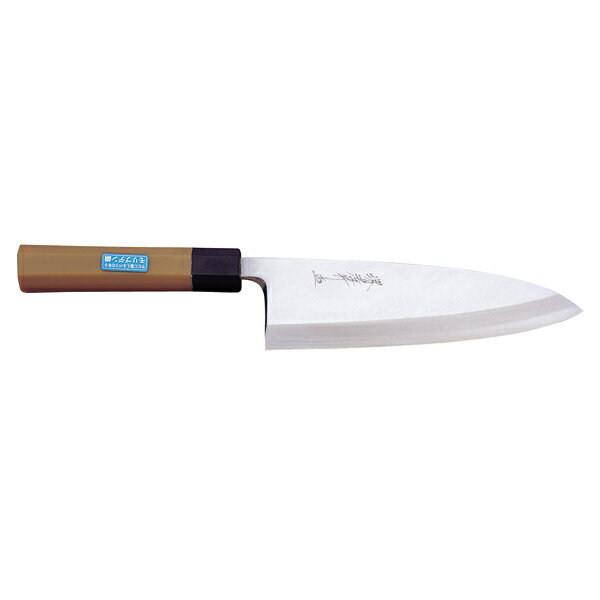 商品の仕様■規格15cm No.04635■刃渡150mm■モリブデン鋼 特殊樹脂六角半丸柄■日本柄にプラスチック特殊樹脂を施した、衛生面と耐久性に優れた和包丁です。※商品画像はイメージです。複数掲載写真も、商品は単品販売です。予めご了承下さい。※商品の外観写真は、製造時期により、実物とは細部が異なる場合がございます。予めご了承下さい。※色違い、寸法違いなども商品画像には含まれている事がございますが、全て別売です。ご購入の際は、必ず商品名及び商品の仕様内容をご確認下さい。※原則弊社では、お客様都合（※色違い、寸法違い、イメージ違い等）での返品交換はお断りしております。ご注文の際は、予めご了承下さい。