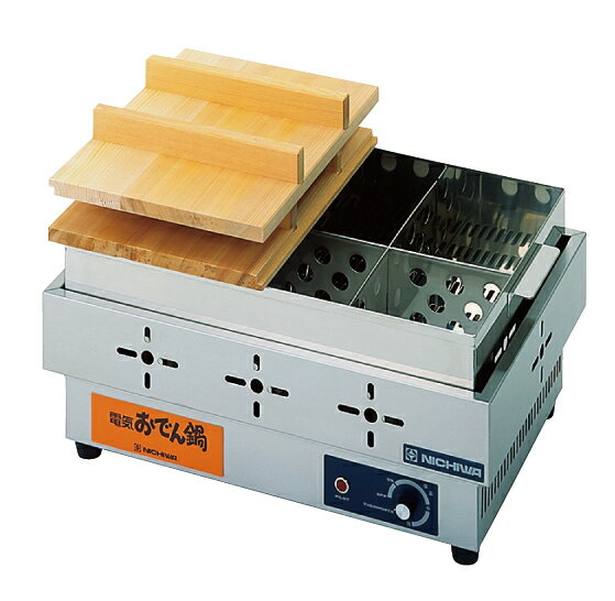 商品の仕様■規格EOK-6N■外形 間口×奥行×高さ485×335×H180mm■日本安定した保温ができます。6段切替カムスイッチで火力調節できます。【EOK-6Nの特徴】●火力調節はツマミを回すだけで無段階で調節できるサーモスタットを使用していますので、微妙な温度も簡単にセットでき、設定温度を自動的に保ちます。●加熱には耐久性に優れた面積の広い角型ホットプレートを使用しています。鍋底全体を加熱できますので、温度の立ち上がりが早く、よりスピーディーな調理ができます。【EOK-6・EOK-8の特徴】●カムスイッチで火力調節します。6段の切替により、かなりきめ細かな温度が調節できます。●加熱には耐久性に優れたホットプレートを使用しています。※EOK-6は、丸型ホットプレート（1個）、EOK-8は、丸型ホットプレート（2個）調理量によってお選びください。※商品画像はイメージです。複数掲載写真も、商品は単品販売です。予めご了承下さい。※商品の外観写真は、製造時期により、実物とは細部が異なる場合がございます。予めご了承下さい。※色違い、寸法違いなども商品画像には含まれている事がございますが、全て別売です。ご購入の際は、必ず商品名及び商品の仕様内容をご確認下さい。※原則弊社では、お客様都合（※色違い、寸法違い、イメージ違い等）での返品交換はお断りしております。ご注文の際は、予めご了承下さい。