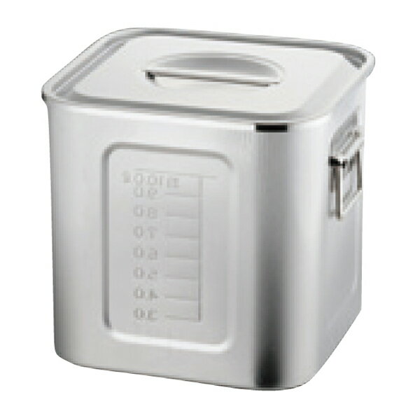 21-0　目盛付角キッチンポット(手付)　27cm 15270【厨房館】