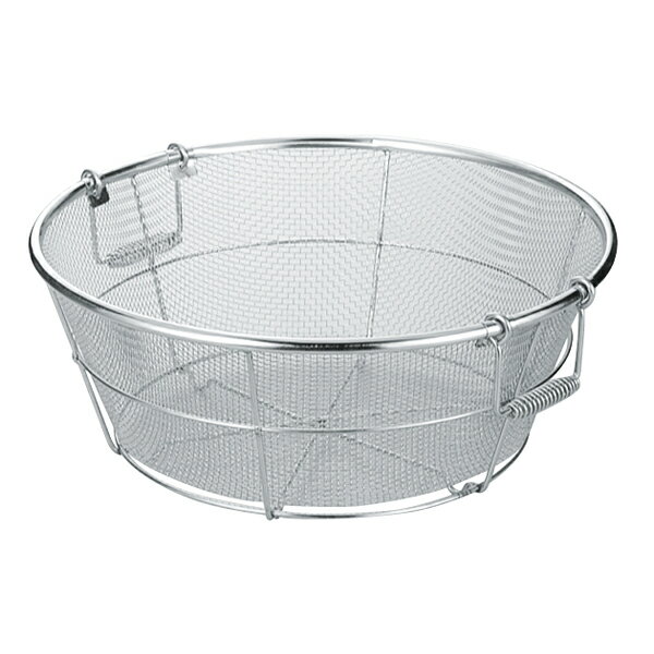 商品の仕様●関連ワード【 パンチングザル 手付揚ザル 溜ザル 寸胴型ザル 揚ザル ミネックスザル ザル 】●内径 高さ：490×202※商品画像はイメージです。複数掲載写真も、商品は単品販売です。予めご了承下さい。※商品の外観写真は、製造時期により、実物とは細部が異なる場合がございます。予めご了承下さい。※色違い、寸法違いなども商品画像には含まれている事がございますが、全て別売です。ご購入の際は、必ず商品名及び商品の仕様内容をご確認下さい。※原則弊社では、お客様都合（※色違い、寸法違い、イメージ違い等）での返品交換はお断りしております。ご注文の際は、予めご了承下さい。【kisi-13-0092】収納の邪魔にならない持ち易いハンドル〜頑丈シリーズ〜● 金網ならではの水切れ性はそのままに 太線仕様の金網の採用により頑丈！● 金網一体成型の脚は絶対に外れない！3 18-8 揚ザル半月 （11メッシュ） [ AZRA-15 ]6 18-8 手付揚ザル 荒目 （5メッシュ） [ AZRA-17 ]8 UK18-8 補強付パンチング 平底 深型揚ザル（穴径φ5mm） [ AZRA-41 ]e 18-8 ミネックスザル手付A型 （16メッシュ） [ AZRA-22 ]d 18-8 ミネックス丸ザル （16メッシュ） [ AZRA-24 ]f 18-8 ミネックスザルB型 （バネ取手付）（16メッシュ） [ AZRA-23 ]1 TSステンレス あげざる （10メッシュ） [ AZRA-14 ]● 頑丈な超太線厚網4 竹製揚ザル [ AZRC-01 ]5 18-8 手付揚ザル 細目 （11メッシュ） [ AZRA-16 ]7 UK 18-8 パンチング 平底 揚ザル（穴径φ2.2mm） [ AZRA-38 ]0 TSステンレス 頑丈なザル プチリング付（16メッシュ） [ AZRA-37 ]a TSステンレス 頑丈なザル （16メッシュ） [ AZRA-35 ]9 18-8 寸胴型ザル （11メッシュ） [ AZRA-21 ]c PP竹 丸型 深ざる [ AZRD-01 ]● 水洗いOKで洗剤も使えてお手入れ簡単、衛生的です。2 TSステンレス ためざる （18-8アミ・10メッシュ） [ AZRA-33 ]b TSステンレス 頑丈なザル 深型（12メッシュ） [ AZRA-36 ]18-8 手付揚ザル 荒目 (5メッシュ) [外]51cm 【厨房館】