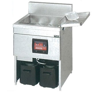 商品概要加熱パイプ自体が発熱する新IH加熱方式採用。●ヒートコイルの電磁誘導によりムラなく早く、効率良く油を加熱します。●大きな対流により油の酸化を抑え油代を節約、しかも揚げ物の香りを損ないません。●低温均一加熱のため油煙の発生を抑え、厨房環境をクリーンに保ちます。●マイコン制御で100〜220度まで1度刻みで温度設定可能。設定油温の登録で調理のマニュアル化が図れます。●過熱防止装置、空焚き防止装置付き。シンプル設計でお手入れも簡単です。※レギュラータイプ※一槽式●外形寸法（間口×奥行×高さ×バック）：620×600×800+150mm●電源（50/60Hz）：3相200v●消費電力：8.5kW●必要手元開閉器容量：40A●重量：97kg●油量：28Lメーカー希望小売価格はメーカーカタログに基づいて掲載しています厨房機器なら厨房卸問屋 名調にお任せください！厨房卸問屋 名調では業務用・店舗用の厨房器材をはじめ、飲食店や施設、イベント等で使われる定番アイテムをいつも格安・激安価格で販売しています。飲食店経営者様・施工業者様、資材・設備調達に、是非とも厨房卸問屋 名調をご用命くださいませ。 　---------------------------------------------------------------------------こちらの商品は、ご注文後1週間以内に配送の日程についてのご連絡を致します。ご不在、弊社からの連絡メールの不達などでご連絡がとれないお客様のご注文に関しては一旦キャンセルとさせて頂き再度ご相談させて頂くこともございます。また、銀行振込を選ばれたご注文で1週間以内にご入金がない場合、一旦キャンセルとさせて頂きますのであらかじめご了承ください。---------------------------------------------------------------------------