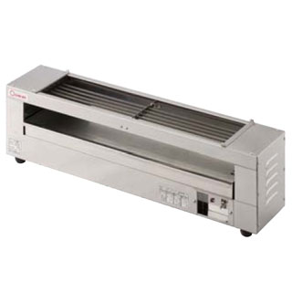 商品の仕様●ヒーター本数 6本●最高火力(℃)630●電気容量3φ200V：4.0kw●定格最大電流 (A)：11.5●接続法リード線2mプラグ付：接地3P-20A●火床寸法(mm)：前幅620×奥行140●外形寸法(mm)：前幅840×奥行180×高さ260●製品重量(kg)：14.2※商品画像はイメージです。複数掲載写真も、商品は単品販売です。予めご了承下さい。※商品の外観写真は、製造時期により、実物とは細部が異なる場合がございます。予めご了承下さい。※色違い、寸法違いなども商品画像には含まれている事がございますが、全て別売です。ご購入の際は、必ず商品名及び商品の仕様内容をご確認下さい。※原則弊社では、お客様都合（※色違い、寸法違い、イメージ違い等）での返品交換はお断りしております。ご注文の際は、予めご了承下さい。　---------------------------------------------------------------------------こちらの商品は、ご注文後1週間以内に配送の日程についてのご連絡を致します。ご不在、弊社からの連絡メールの不達などでご連絡がとれないお客様のご注文に関しては一旦キャンセルとさせて頂き再度ご相談させて頂くこともございます。また、銀行振込を選ばれたご注文で1週間以内にご入金がない場合、一旦キャンセルとさせて頂きますのであらかじめご了承ください。---------------------------------------------------------------------------