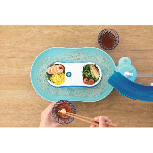 流麺 スライダーそうめん流し器(ミントブルー) 【ホームパーティー 夏 楽しい アウ...