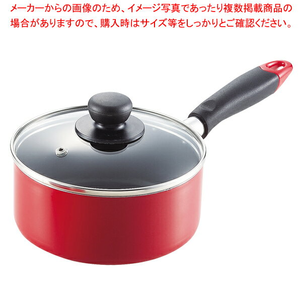 パール金属 コンパクト ふっ素加工IH対応ガラス蓋付片手鍋16cm【厨房館】