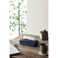 ストレッチティッシュカバー ソフトパック用ミンクタッチ(ダークグレー)【厨房館】 [2]