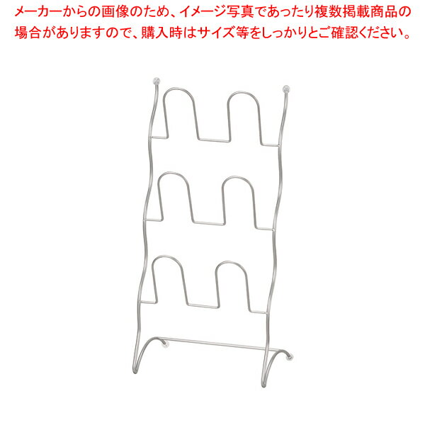 ワイヤースリッパラック3段 シルバー 【厨房館】