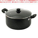 ママディナーα マーブルダイヤモンドIH対応ガラス蓋付深型大型鍋30cm【厨房館】