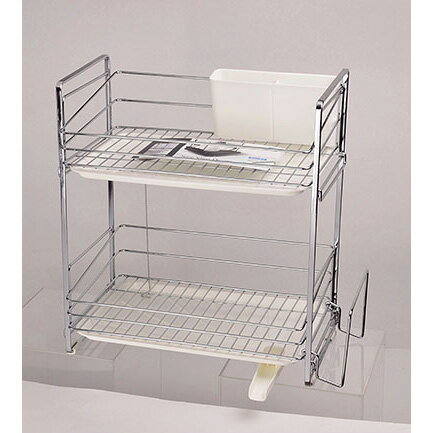 [ キッチン 収納用品 ] シンプルストレージ スリム水切りラック2段 ホワイト【パール金属 防サビ加工 キッチン 収納用品 シンプルストレージ スリム水切りラック2段 ホワイト | キッチングッズ 台所 | 楽天 販売 二段でスッキリ大容量水切りラック】【厨房館】