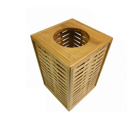 高級日光杉 匠のくず入れ 角かご目組み H=300【厨房館】のサムネイル