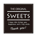 ギフトシール Sweets スクエアブラック 1束【厨房館】