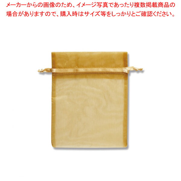 HEIKO オーガンジーバッグ M ゴールド 1束【厨房館】