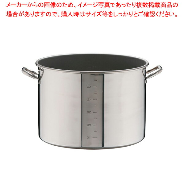 SAパワー・デンジ アルファ 半寸胴鍋 48cm(蓋無)目盛付【ラーメン 半寸胴鍋 おでん用 鍋 寸胴型 ずんどうなべ 人気の鍋 業務用 半寸胴鍋 ラーメン用 鍋 ずん胴 おでんの鍋 寸胴なべ スープ 寸胴 スープ鍋 業務用鍋 カレー スープ用鍋】【厨房館】