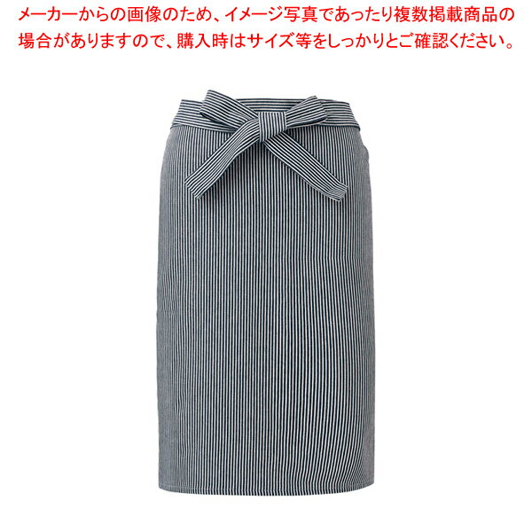 【まとめ買い10個セット品】腰下ミドルエプロン ヒッコリー KMA-2713-11【厨房館】