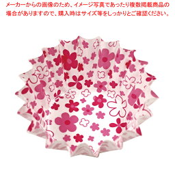 紙カップ ココケース 丸型(500枚入) 小花柄 6号深 ピンク【厨房館】
