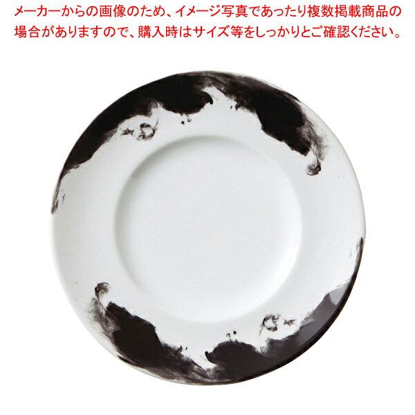 水墨和禅 イングレ24cmリム丸皿 M100-03【厨房館】