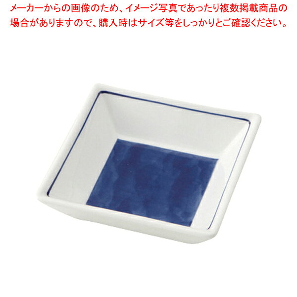 Mino Ware - AZ165-13 イングレ呉須ダミ角小皿【厨房館】
