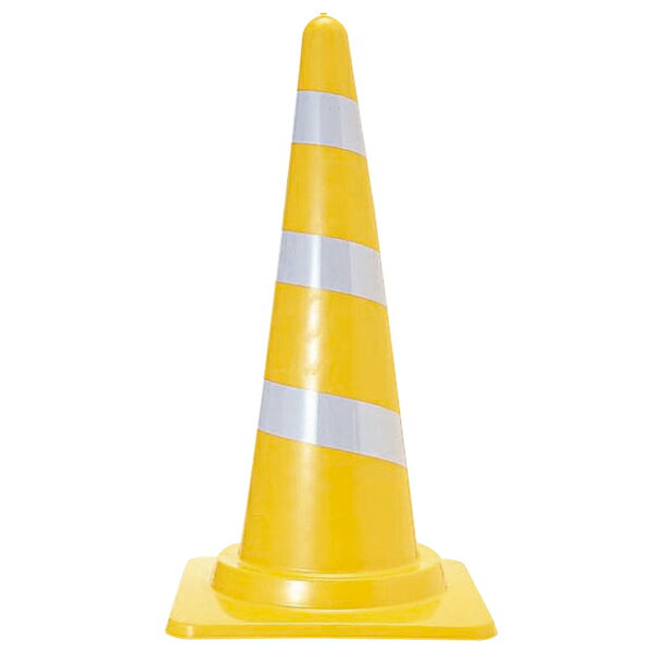 スコッチコーン (白ライン・三段貼) イエロー【厨房館】