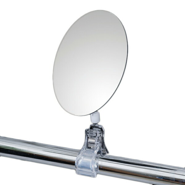 クリップ付アクリルミラー楕円 大クリップ【厨房館】