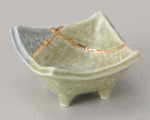 【まとめ買い10個セット品】和食器 ア042-038 若草金彩角千代口【キャンセル/返品不可】【厨房館】