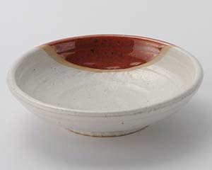 【まとめ買い10個セット品】和食器 ロ020-328 赤釉掛玉渕刺身鉢【キャンセル/返品不可】【厨房館】