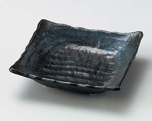 【まとめ買い10個セット品】和食器 ツ038-198 黒志野四つ足多用鉢【キャンセル/返品不可】【厨房館】