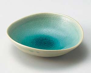 【まとめ買い10個セット品】和食器 ホ040-048 ブルー5.0変形鉢【キャンセル/返品不可】【厨房館】