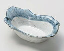 和食器 ユ039-268 藍虹味 手造風舟型鉢【厨房館】