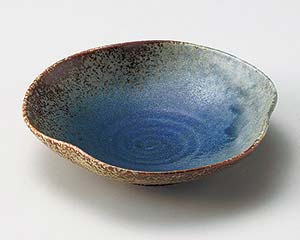 【まとめ買い10個セット品】和食器 ア041-198 瑠璃変形平鉢大【キャンセル/返品不可】【厨房館】