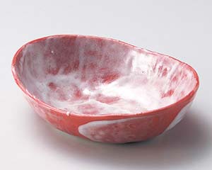 【まとめ買い10個セット品】和食器 タ049-188 赤楽だ円中鉢【キャンセル/返品不可】【厨房館】