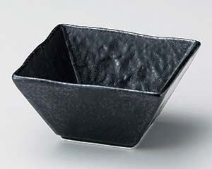 【まとめ買い10個セット品】和食器 ハ065-218 黒水晶しおり角小鉢【キャンセル/返品不可】【厨房館】